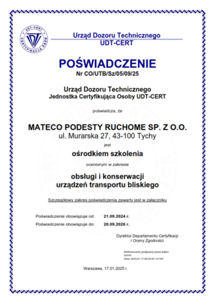 Poświadczenie UDT